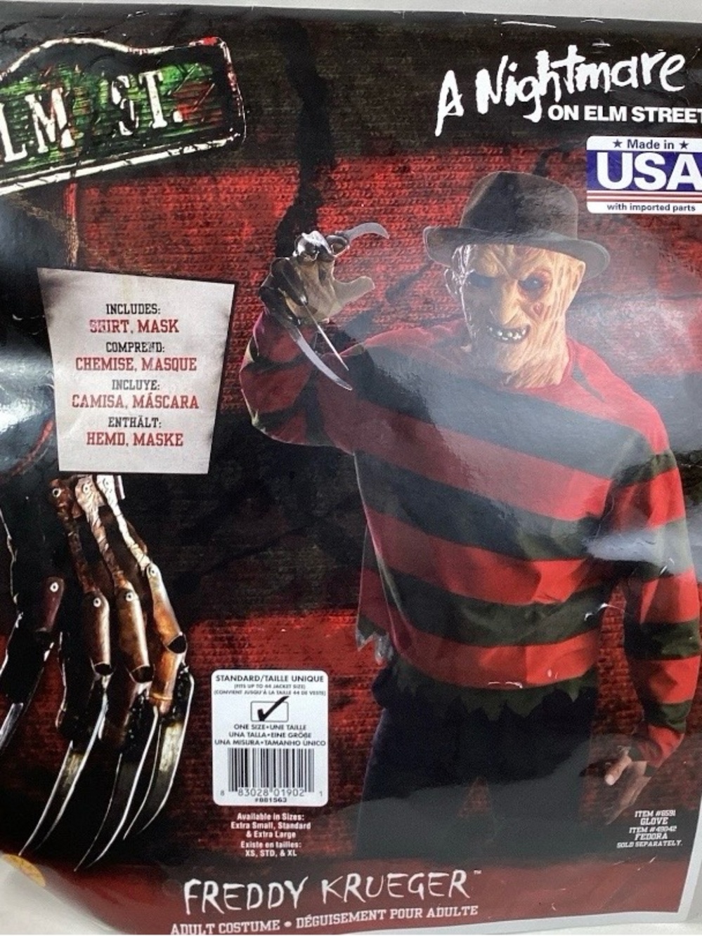 Rubie's Freddy Krueger Kids Costume - Red, Black & Brown